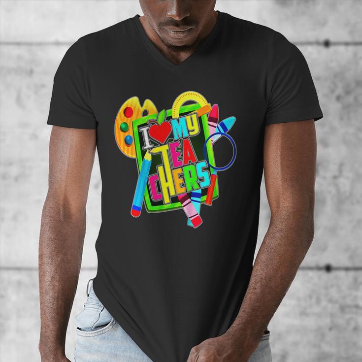 Kids Teens Graduation I Heart My Teachers I Love My Teachers Men's V-Neck T-Shirt