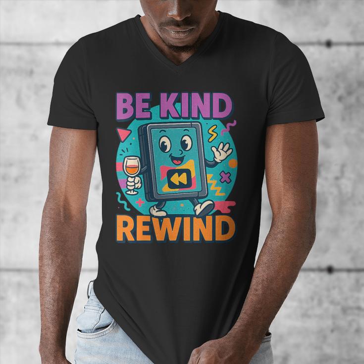 Be Kind Rewind 90s VHS Nostalgia Retro Men's V-Neck T-Shirt Be Kind Rewind 90s VHS Nostalgia Retro Men's V-Neck T-Shirt
