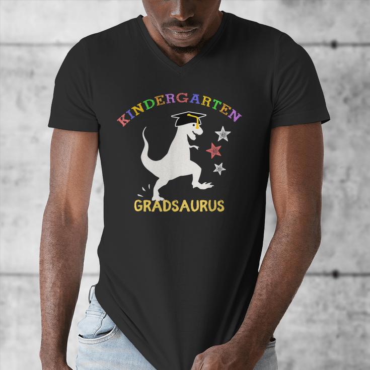Kindergarten Graduation Shirt 2019 Dinosaur Graduate Party Men's V-Neck T-Shirt