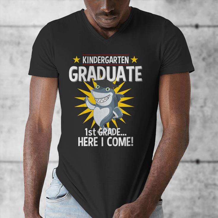 Kindergarten Graduation Shirts 2019 Shark Grad Toddler Men's V-Neck T-Shirt