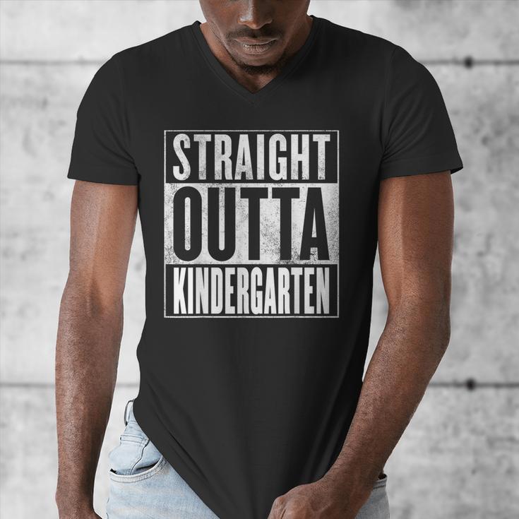 Kindergarten Graduation- Straight Outta Kindergarten Men's V-Neck T-Shirt