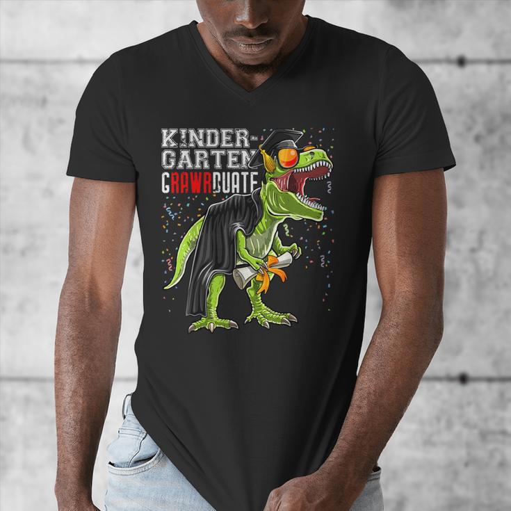 Kindergarten Grawrduate Dinosaur Graduation Cap Shirt Men's V-Neck T-Shirt