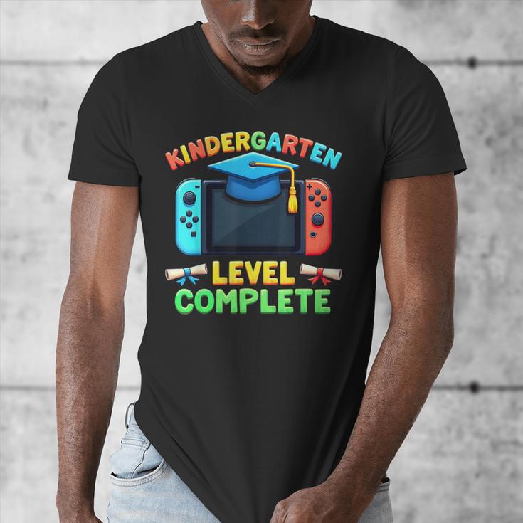 Kindergarten Level Complete Graduation Class 2025 Gamer Boys Men's V-Neck T-Shirt