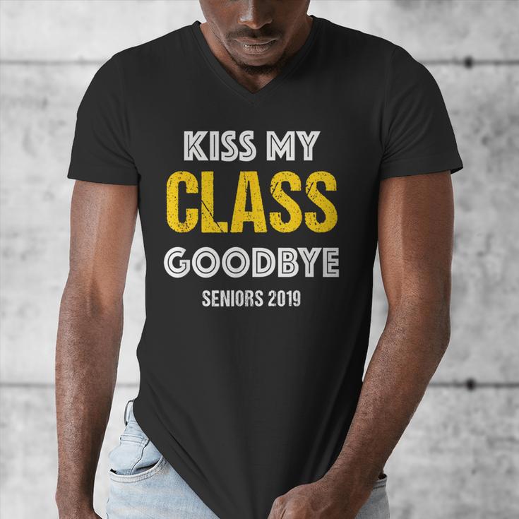 Kiss My Class Goodbye Shirt 2019 Graduation Shirt Men's V-Neck T-Shirt