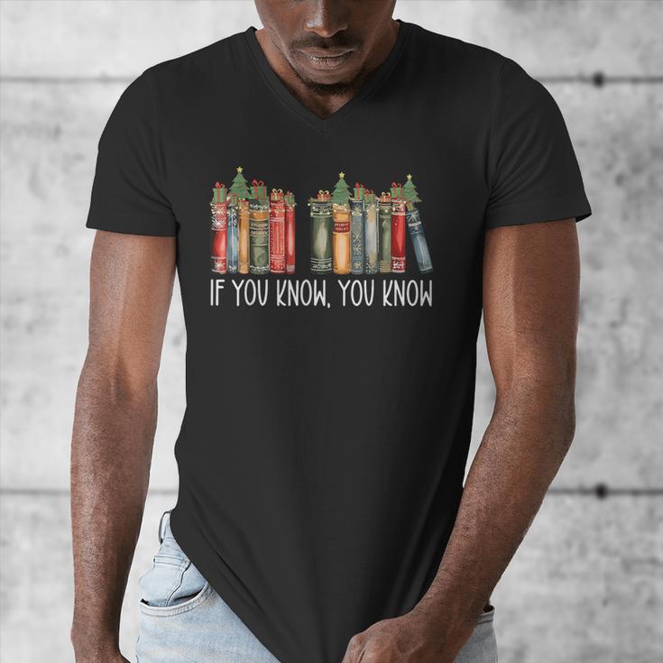 If You Know You Know 6 7 Reading Books Christmas 67 Meme Men's V-Neck T-Shirt