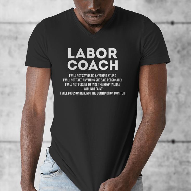 Labor Coach Delivery Checklist For New Dads Men's V-Neck T-Shirt