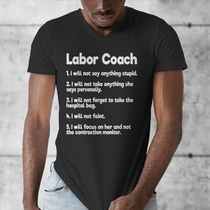 Labor Coach Expecting Dad Rules Papa Baby Men's V-Neck T-Shirt Labor Coach Expecting Dad Rules Papa Baby Men's V-Neck T-Shirt