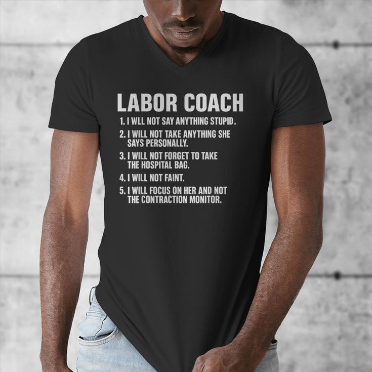 Labor Coach New Mom New Dad Hospital New Baby Shower Men's V-Neck T-Shirt
