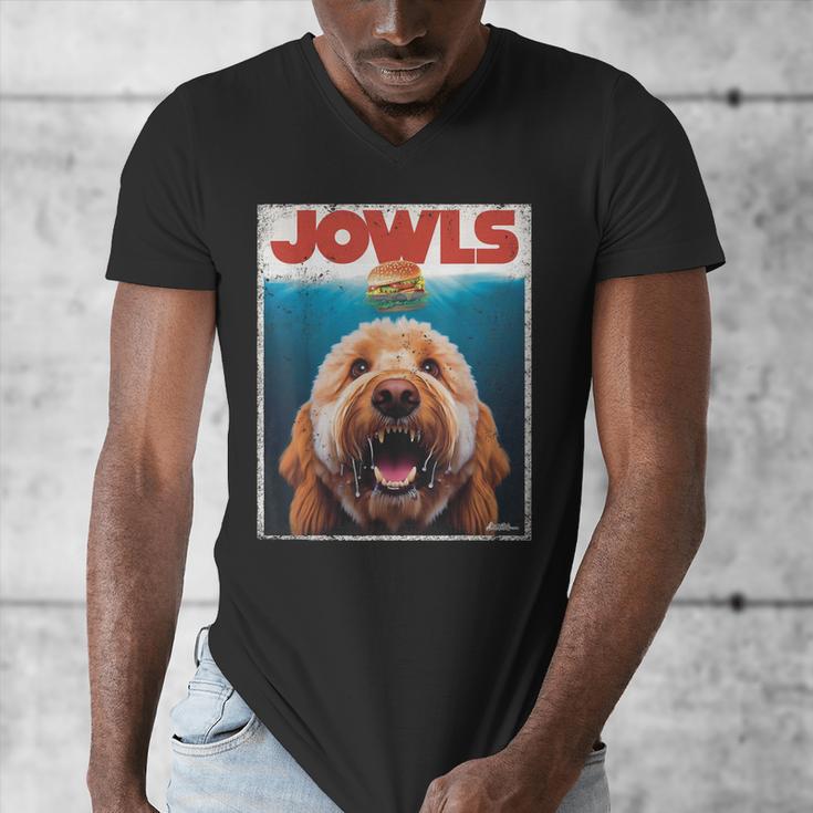 Labradoodle Jowls Tee Fawn Lab Doodle Mom Top Dad Men's V-Neck T-Shirt
