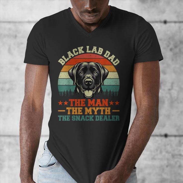 Labrador Retriever Dad Black Lab Dad Men's V-Neck T-Shirt Labrador Retriever Dad Black Lab Dad Men's V-Neck T-Shirt