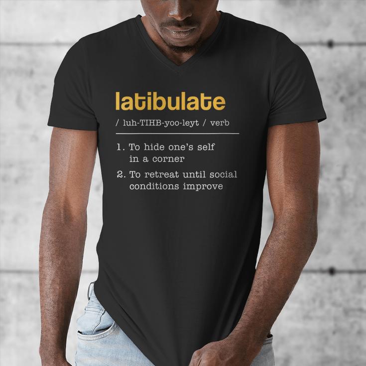 Latibulate Dictionary Definition For Introverts Men's V-Neck T-Shirt