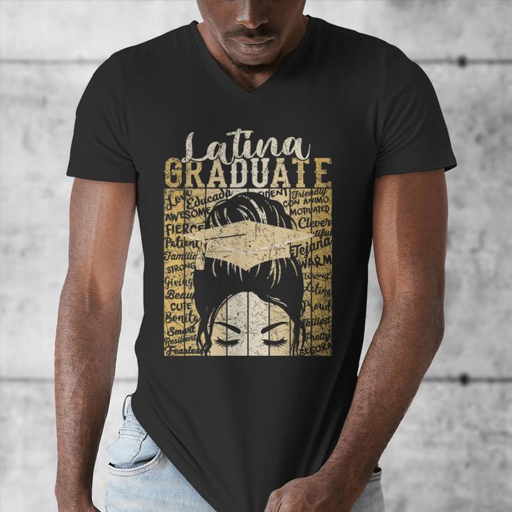 Latina Graduate Educated Powerful Class Of 2024 Graduation Men's V-Neck T-Shirt