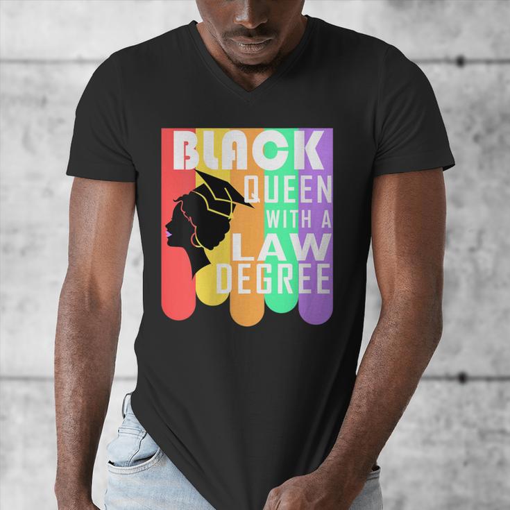 Law School Graduation Queen New Lawyer Attorney Grad Men's V-Neck T-Shirt