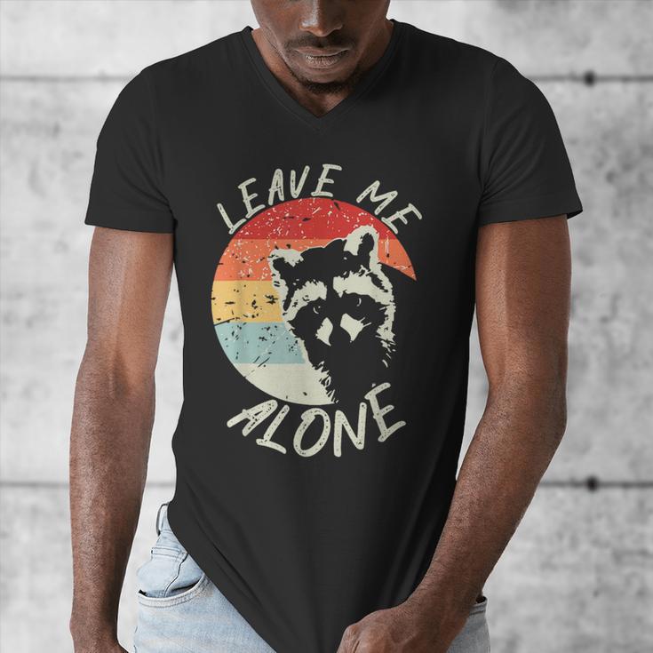 Leave Me Alone Raccoon Lover Introvert Antisocial Shy INTP Men's V-Neck T-Shirt