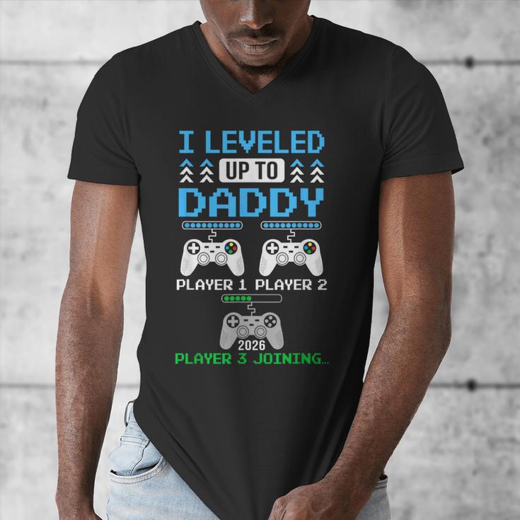 Leveled Up To Daddy Again Gamer Dad Est 2026 Men's V-Neck T-Shirt