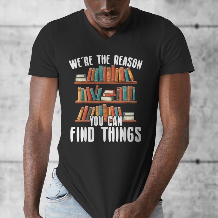 Librarian Reading Books Lover Library Men's V-Neck T-Shirt