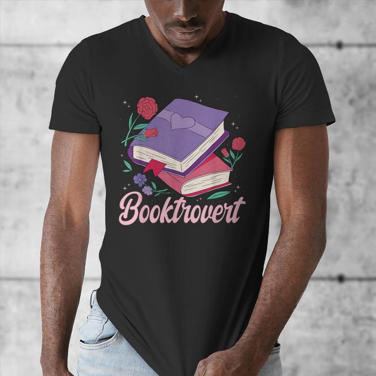 Literary Reading Book Introvert Booktrovert Reading Men's V-Neck T-Shirt
