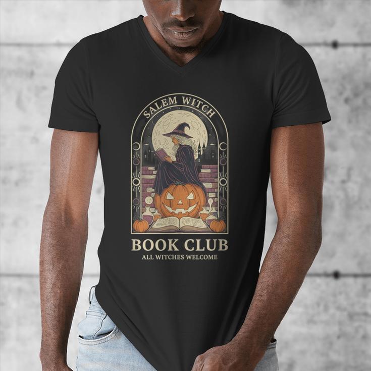 Literary Salem Witch Book Club All Witches Welcome Men's V-Neck T-Shirt