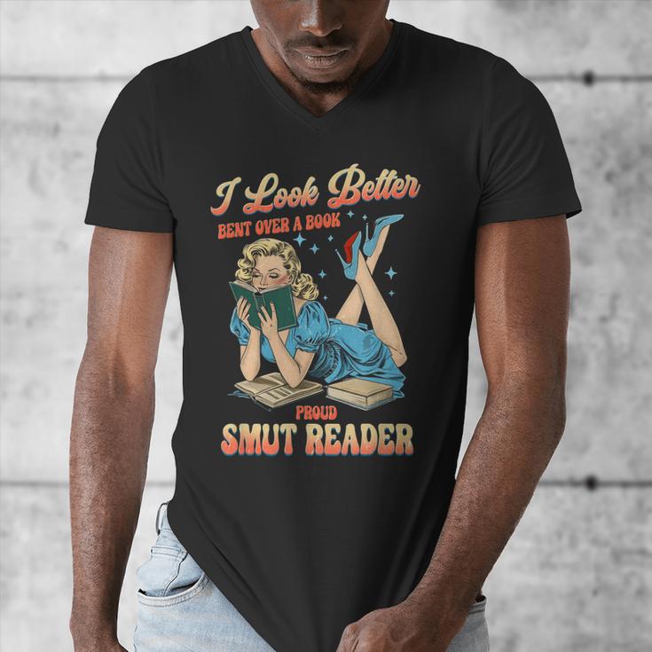 I Look Better Bent Over A Book Proud Smut Reader Adult Humor Men's V-Neck T-Shirt I Look Better Bent Over A Book Proud Smut Reader Adult Humor Men's V-Neck T-Shirt