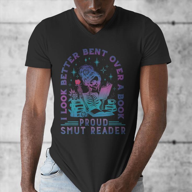 I Look Better Bent Over A Book Smut Reader Bookish Men's V-Neck T-Shirt