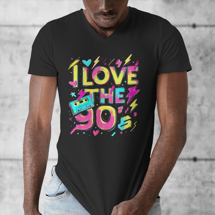 I Love The 90'S 90s Retro Nostalgia Men's V-Neck T-Shirt