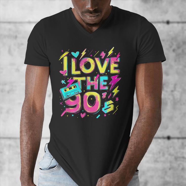 I Love The 90'S 90s Retro Nostalgia Men's V-Neck T-Shirt