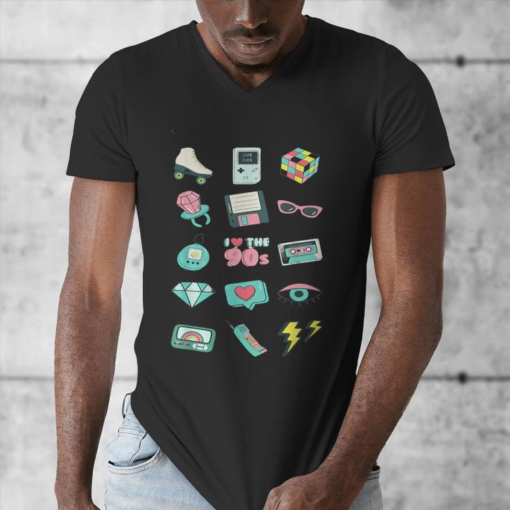 I Love The 90s Old For Nostalgia Fans Men's V-Neck T-Shirt I Love The 90s Old For Nostalgia Fans Men's V-Neck T-Shirt