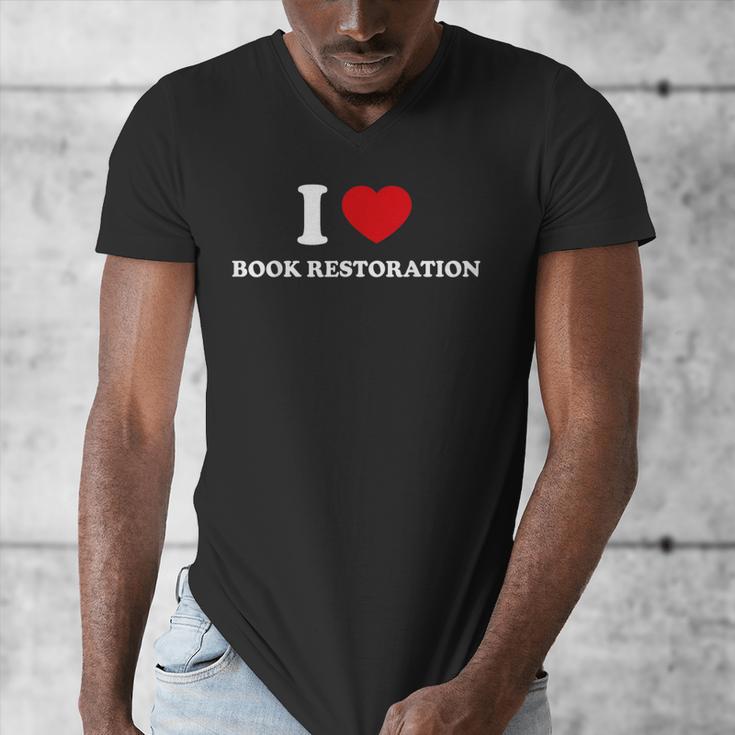 I LOVE BOOK RESTORATION Men's V-Neck T-Shirt