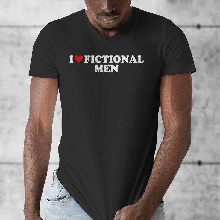 I Love Heart Fictional Men Simple Cute Reading Books Men's V-Neck T-Shirt
