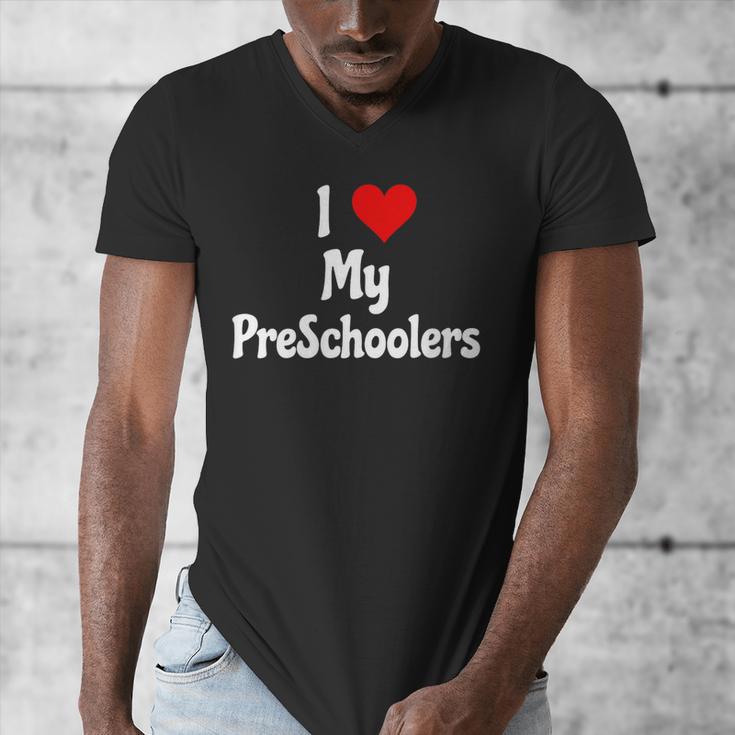 I Love My PreSchool Students Teachers Educators Graduation Men's V-Neck T-Shirt