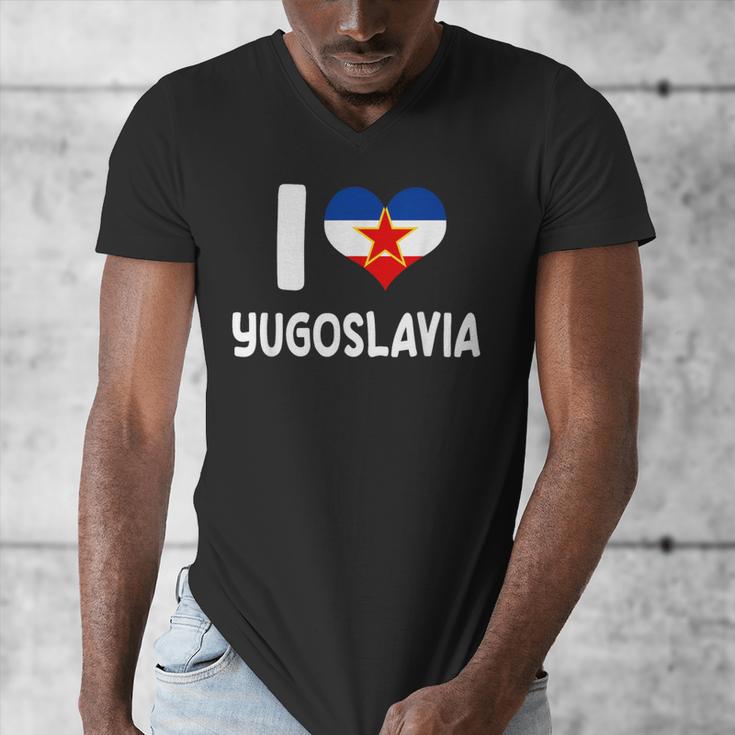 I Love Yugoslavia Proud Yugoslav Nostalgia Saying Men's V-Neck T-Shirt I Love Yugoslavia Proud Yugoslav Nostalgia Saying Men's V-Neck T-Shirt