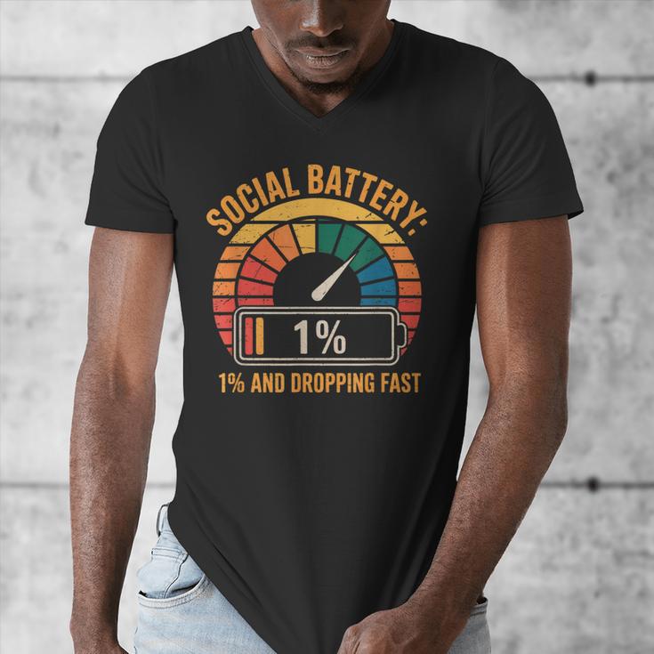 Low Social Battery Introvert Energy Men's V-Neck T-Shirt Low Social Battery Introvert Energy Men's V-Neck T-Shirt