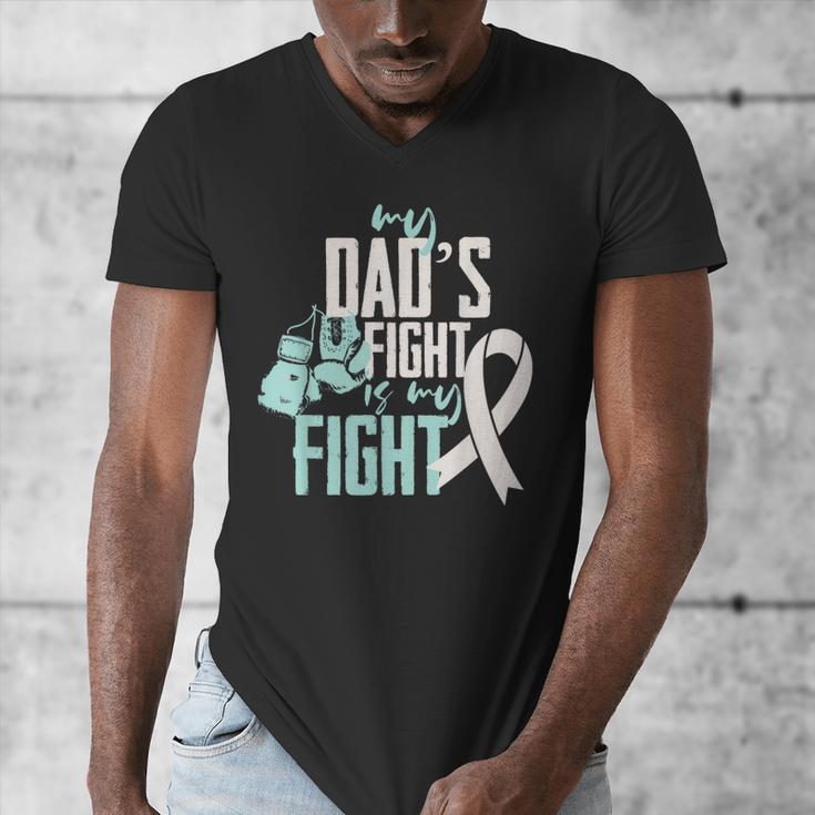 Lung Cancer Dad Ribbon Men's V-Neck T-Shirt