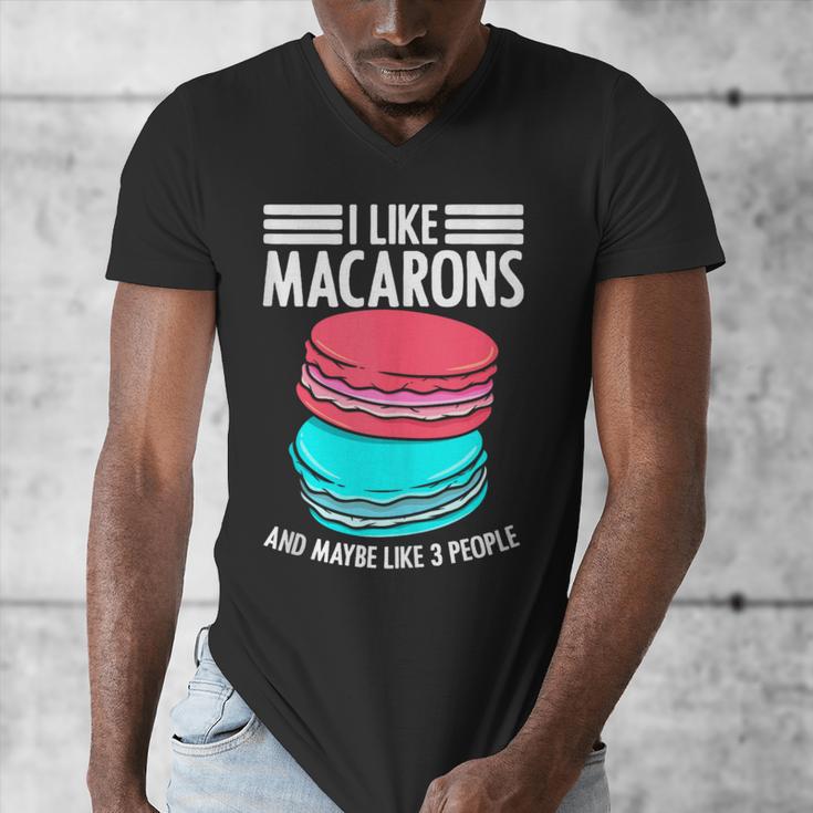 Macaroons Dessert Antisocial Introvert Pastries Food Lover Men's V-Neck T-Shirt