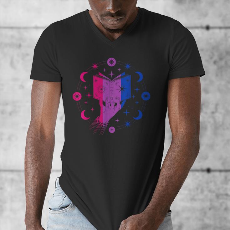 Magic Bi-Pride Book Of Cosmic Energy Men's V-Neck T-Shirt Magic Bi-Pride Book Of Cosmic Energy Men's V-Neck T-Shirt