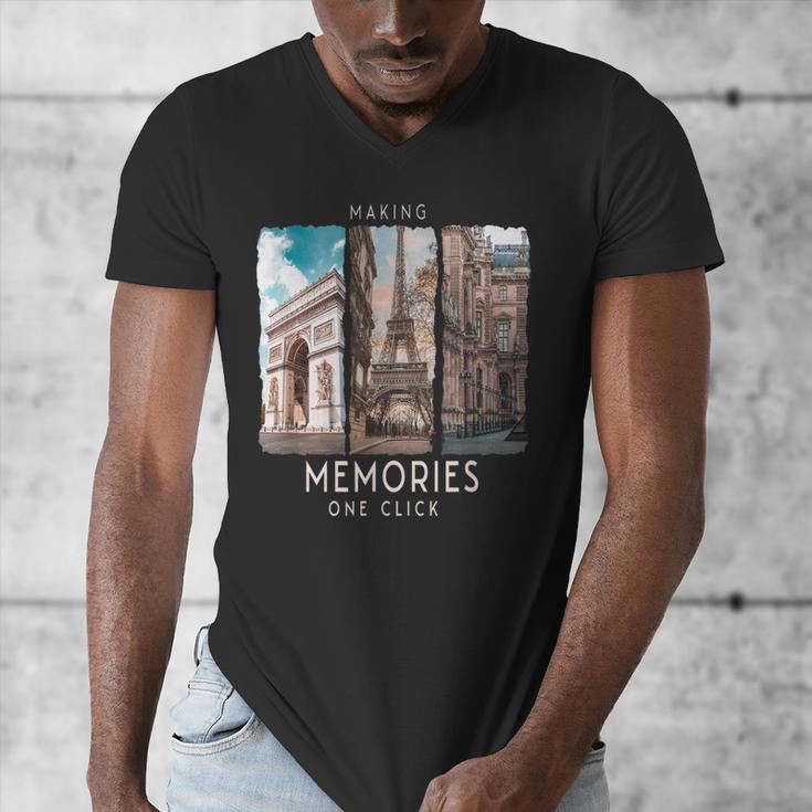 Making Memories In Paris Photo Nostalgia Travel Humor Men's V-Neck T-Shirt Making Memories In Paris Photo Nostalgia Travel Humor Men's V-Neck T-Shirt