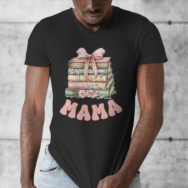 Mama Book First Chapter Birthday Family Matching Party Men's V-Neck T-Shirt Mama Book First Chapter Birthday Family Matching Party Men's V-Neck T-Shirt