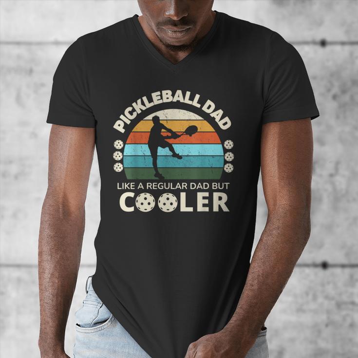 Man's Pickleball Dad Like A Regular Dad But Cooler Men's V-Neck T-Shirt