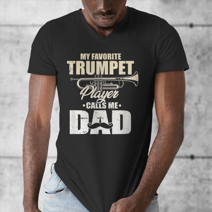 Marching Band Dad My Favorite Trumpet Player Calls Me Dad Men's V-Neck T-Shirt