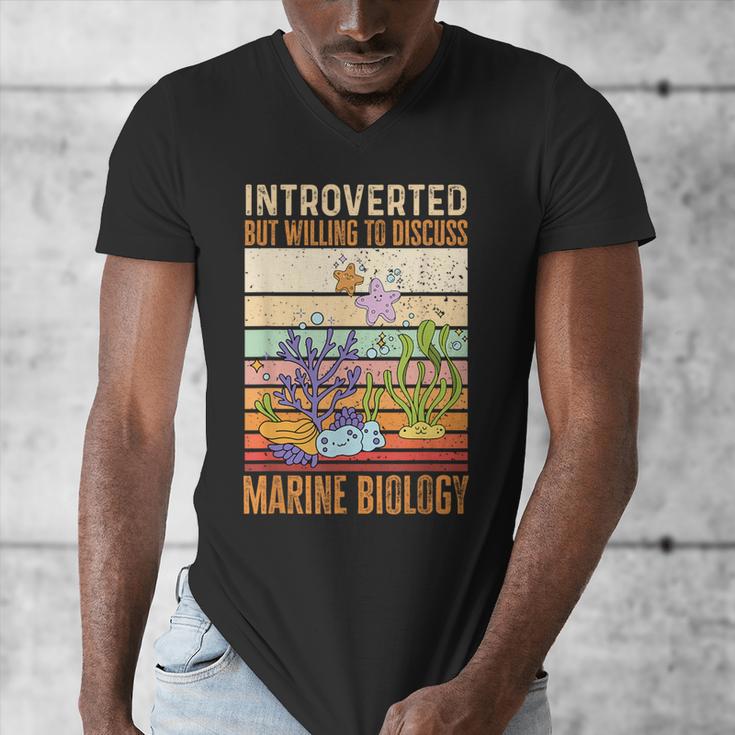 Marine Biology Ocean Introvert Marine Biologist Men's V-Neck T-Shirt Marine Biology Ocean Introvert Marine Biologist Men's V-Neck T-Shirt