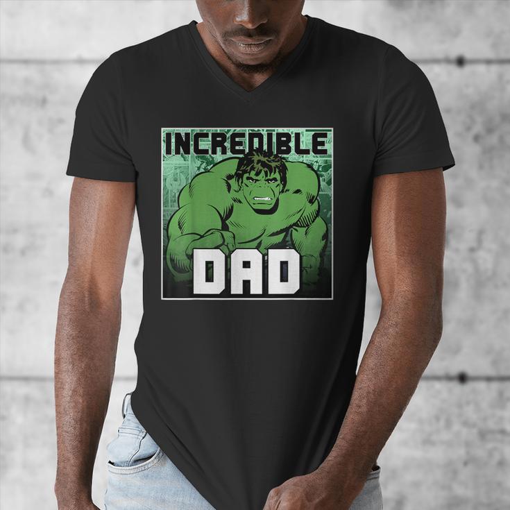 Marvel Comics Avengers Father's Day Hulk Incredible Dad Men's V-Neck T-Shirt