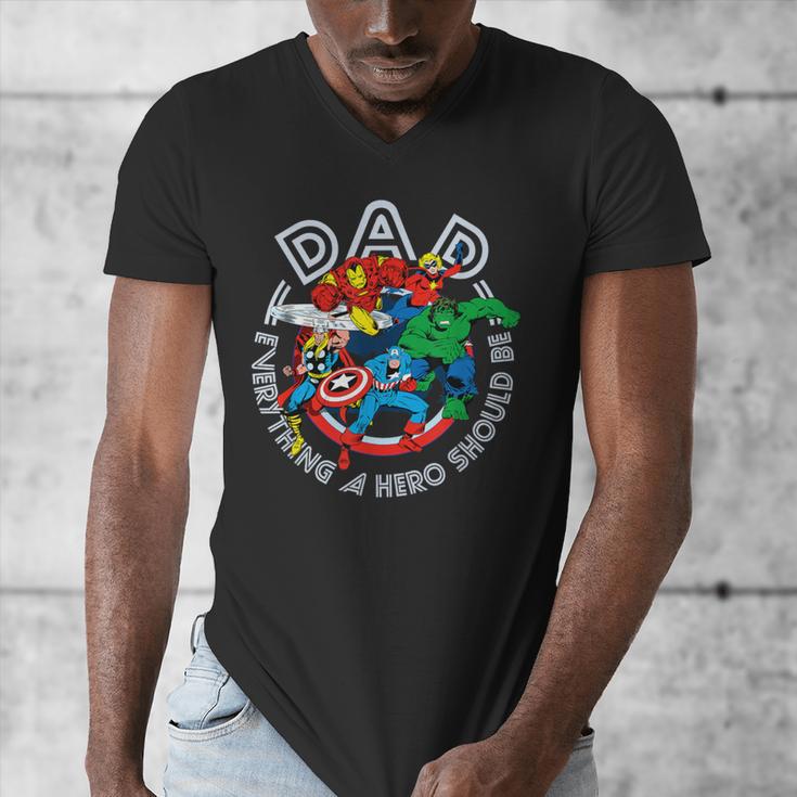 Marvel Comics Retro Classic Father's Day Avengers Hero Dad Men's V-Neck T-Shirt Marvel Comics Retro Classic Father's Day Avengers Hero Dad Men's V-Neck T-Shirt