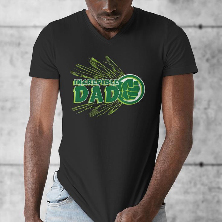 Marvel Hulk Incredible Dad Family Trip Vacation Father's Day Men's V-Neck T-Shirt