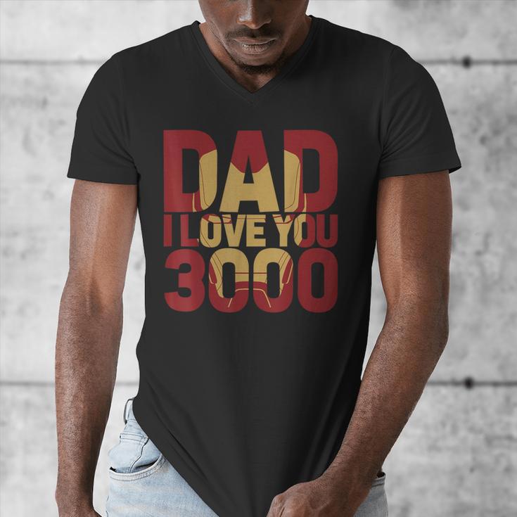 Marvel Iron Man Dad I Love You 3000 Text Fill Father's Day Small Men's V-Neck T-Shirt Marvel Iron Man Dad I Love You 3000 Text Fill Father's Day Small Men's V-Neck T-Shirt