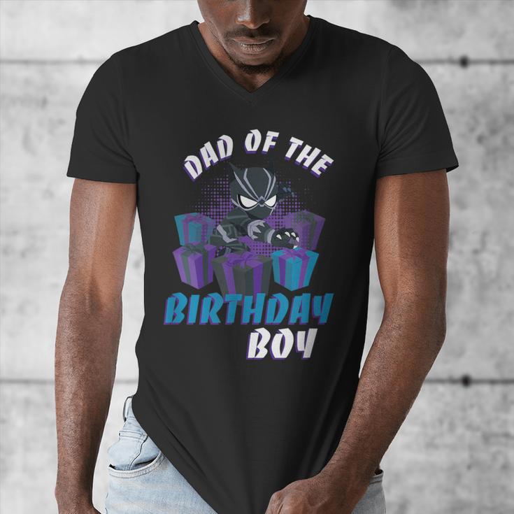 Marvel Panther Family Party Dad Of The Birthday Boy Men's V-Neck T-Shirt