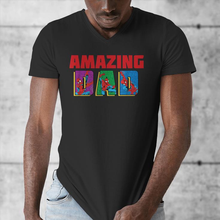 Marvel Spider-Man Amazing Dad Birthday Father’s Day Men's V-Neck T-Shirt