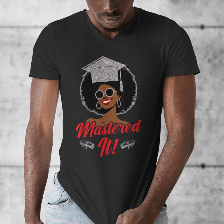 Master Degree Graduation Gifts Black Girl Men's V-Neck T-Shirt