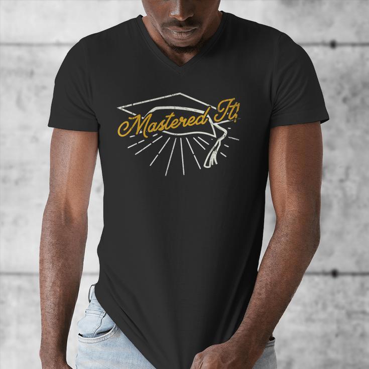 Mastered It Masters Degree College Graduation PartyShirt Men's V-Neck T-Shirt