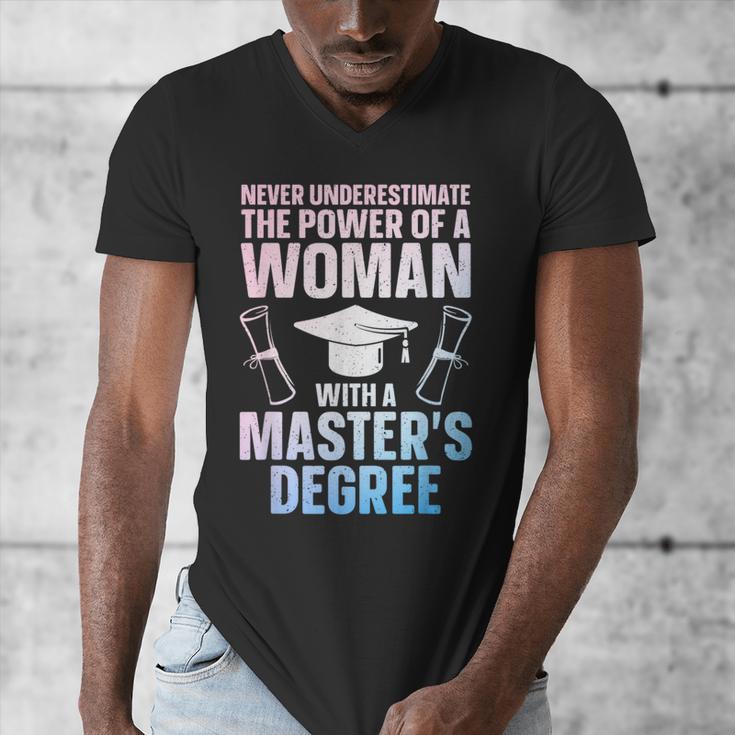 Masters Degree Graduation Art For Women Girls Masters Degree Men's V-Neck T-Shirt