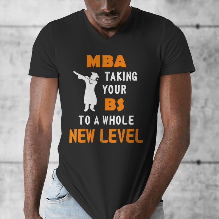 Masters Degree Graduation Shirt For MBA Grad Student Men's V-Neck T-Shirt